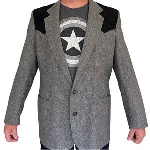 Super cool vintage western style men’s Wrangler sports jacket. Grey tweed